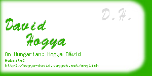 david hogya business card