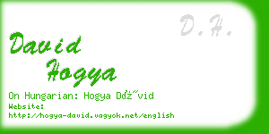 david hogya business card